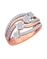 18K Gold & Diamond Ring For Women KRB10355